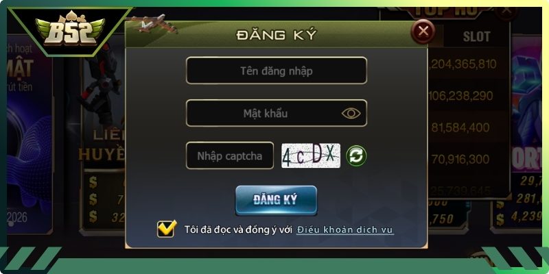 Đăng ký B52 – Hướng Dẫn Chi Tiết Từ A Đến Z Cho Người Mới 2 Xác nhận điều khoản đăng ký